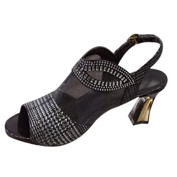 

Vogue WoMen Sandals Casual Mesh Crystal Peep Toe Shoes Woman women\x27s Shoes Women Comfy Platform Sandal Shoes Summer Apl28