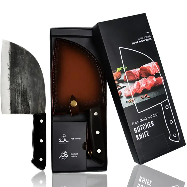 Полный поварской нож от Tang кованые кухонные ножи ручной работы из