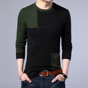 

Mens Knit Tops Sweater Pullover Basic O Neck for Autumn Winter Patchwork Fashion Casual BO24481226