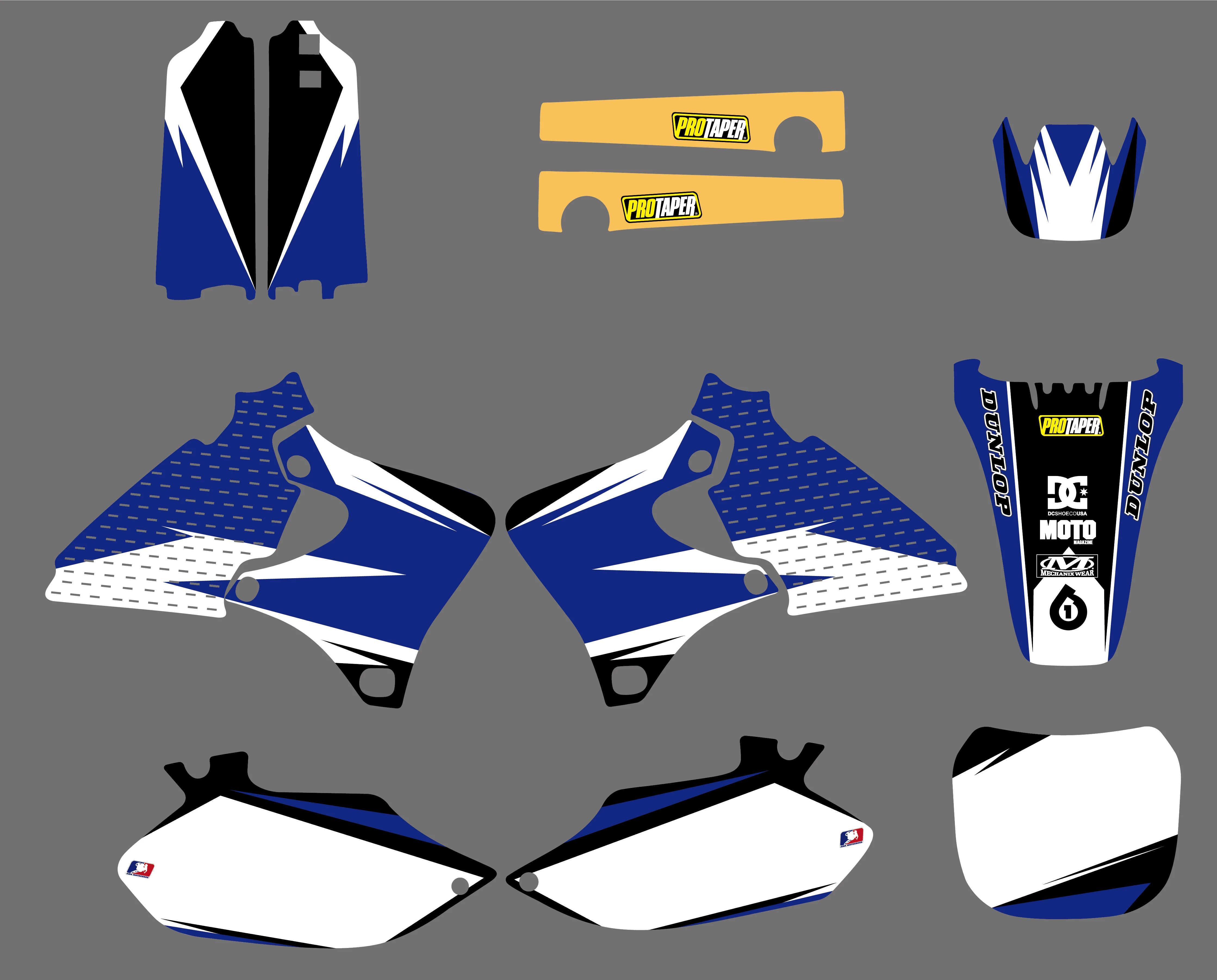 H2CNC графика и фон наклейки Набор наклеек для Yamaha 4 STROKE YZ250F YZ400F YZ426F YZ 250F 400F 426F 1999 2000