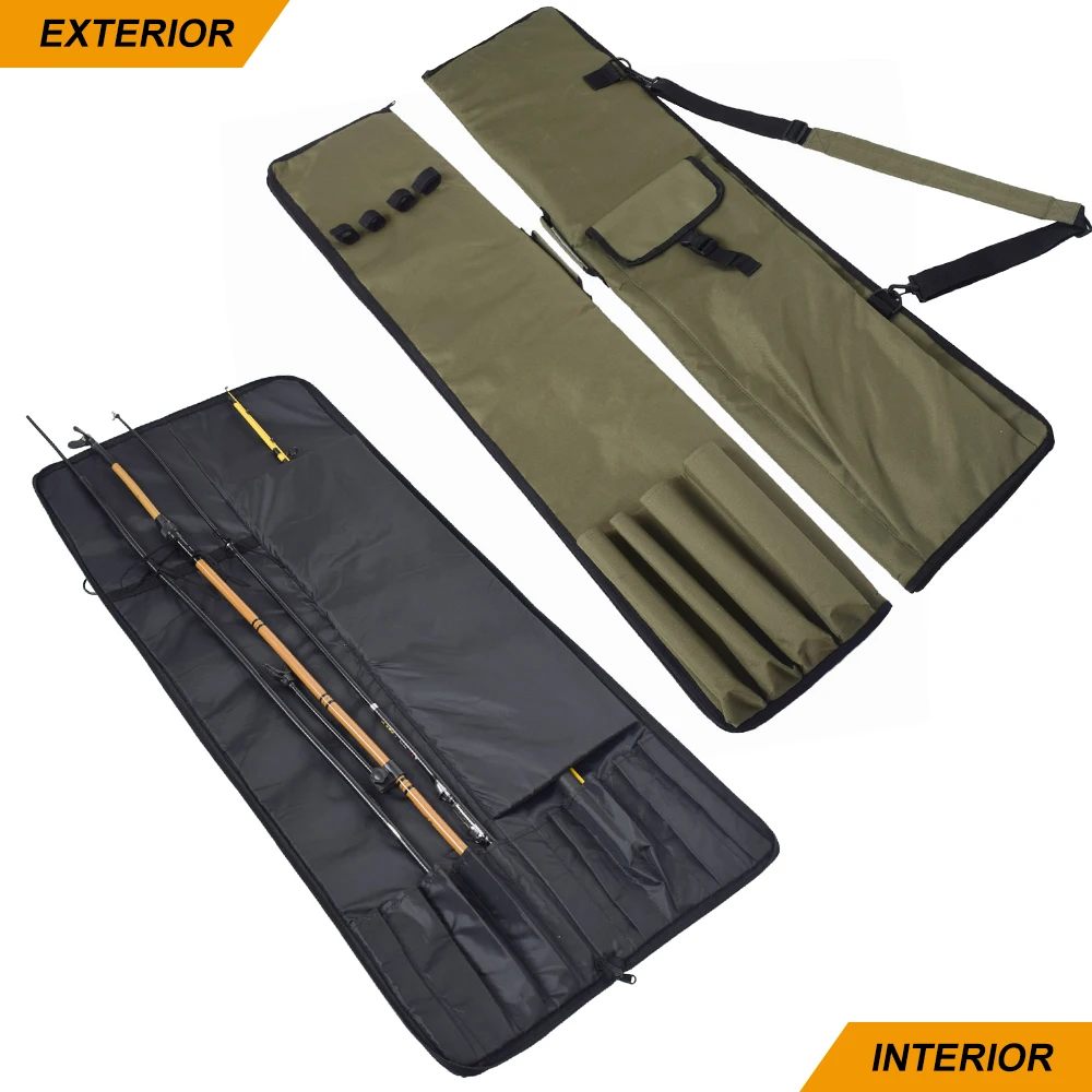 

Hot New Multifunctional Carp Fishing Rod Reel Cover Bag Fishing Rod Bag Fishing Pole Protective Storage Bag Carrier Bag Case for