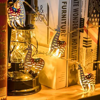 

String Lights Iron Art Alpaca Shaped Light String LED Light Battery Operated Decorative String Light for Home Christmas Decor