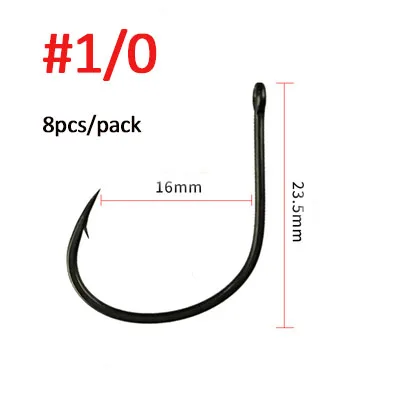 WATER SNIPER Fishing Wacky Hooks 10PCS High Carbon Steel Barbed Hook Drop Shot Wacky Rig For Bass Fishing Soft Worm Hook 1-0