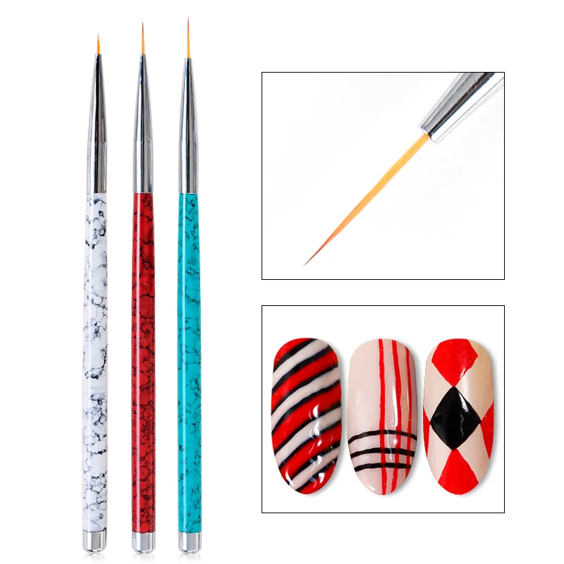 Nail Brush Set UV Gel Brush Liner Painting Pen Acrylic Drawing Brush for Nails Gradient Rhinestone Handle Manicure Nail Art Tool - Цвет: E283