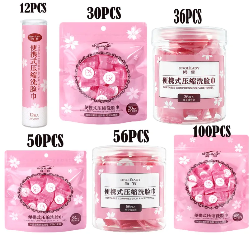 100PCS White Compressed Towels Coin Camping BBQ Fishing Fitness Sport Travel Wipes Toilet Paper Tablets for Home