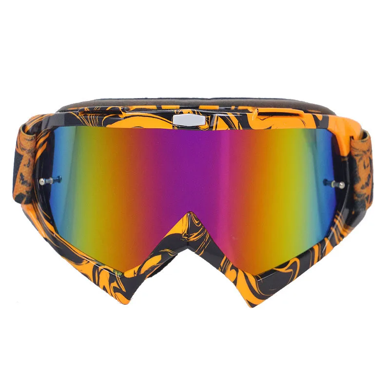 IOQX очки для мотокросса ATV DH MTB Dirt Bike очки для мотокросса солнцезащитные очки для мотоциклетного шлема - Цвет: Золотой