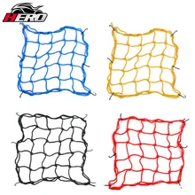  Universal Motorcycle 6 Hooks Luggage Net Bike Hold down Fuel Tank Luggage Mesh Web Bungee Black Helmet Bike Tank Car styling 