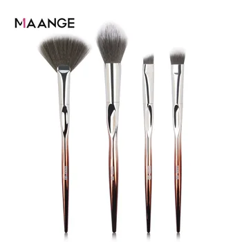 

MAANGE 4PCS Makeup Brush Set Blush Eye Shadow Brush Beauty Dressing Tools Plastic Makeup Brush With OPP Bag Wholesale