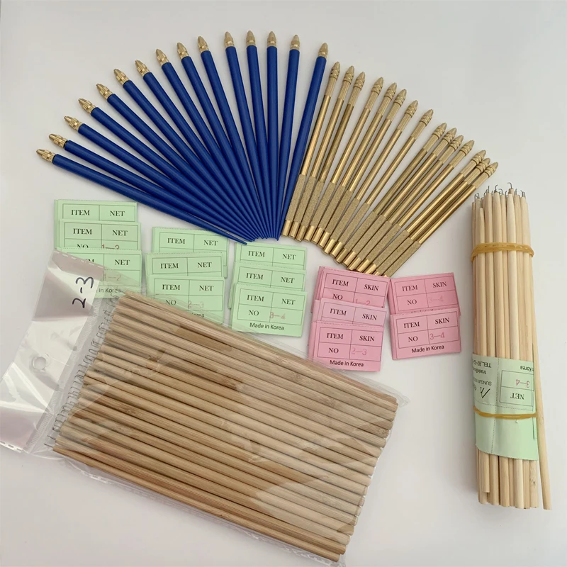 Hair Extensions Tool Professional Bronze Wig Ventilating Holder 3 Pcs Pin Ventilating Needle For Wig Making Crochet Hook Tools