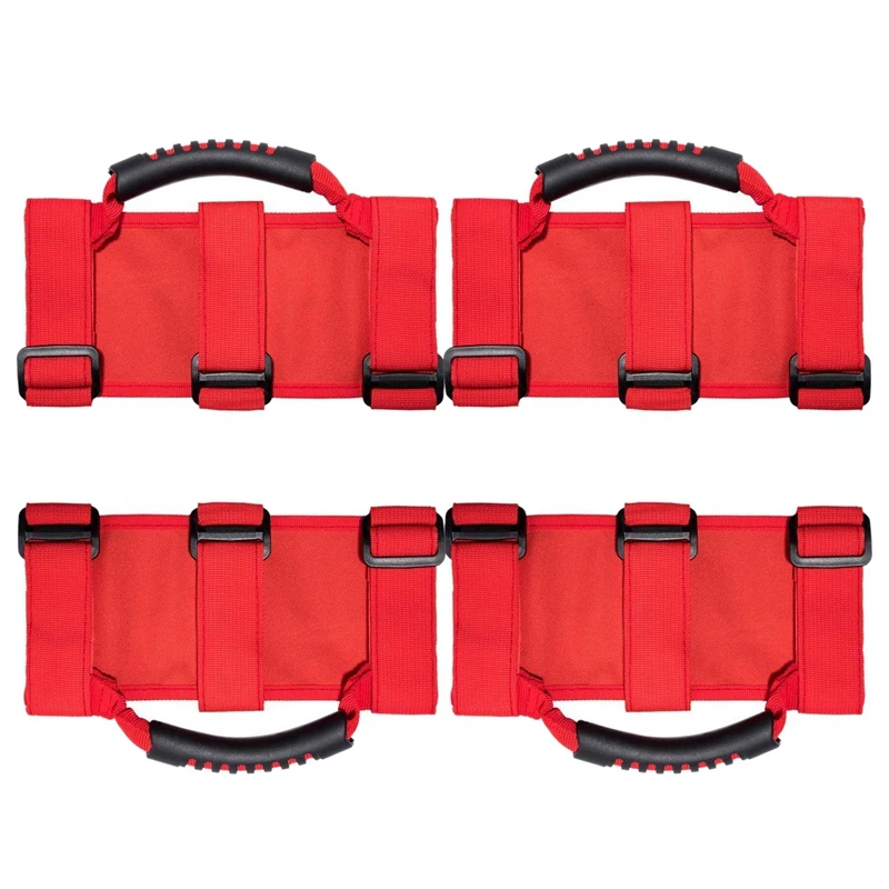 

4 X Roll Bar Grab Handles Grip Handle For Jeep Wrangler Yj Tj Jk Jk Jl Jlu Sports Sahara Freedom Rubicon X & Unlimited 1955-2018