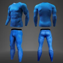 YD-FU компрессионные колготки для бега, комплект для тренировок, фитнеса, тренировок, футболка с длинным рукавом, спортивный комплект, комплект для фитнеса