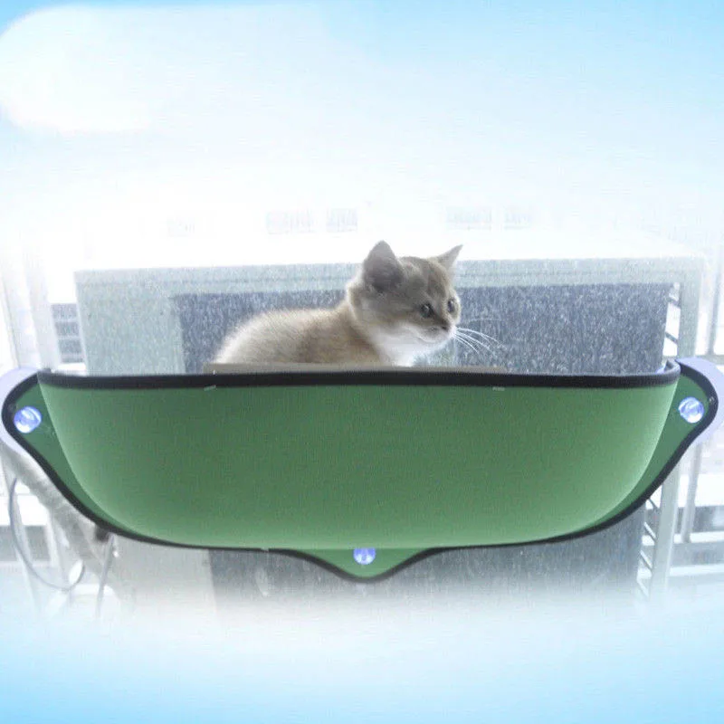 New Pet Cat Window Bed Seat Perch Kitty Mounted Hanging Shelf Seat W/Suction Cup