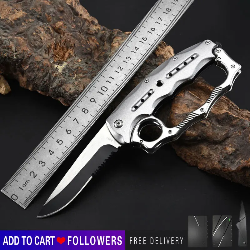 

Outdoor self-defense folding knife sharp folding knife glove multi-purpose camping knife