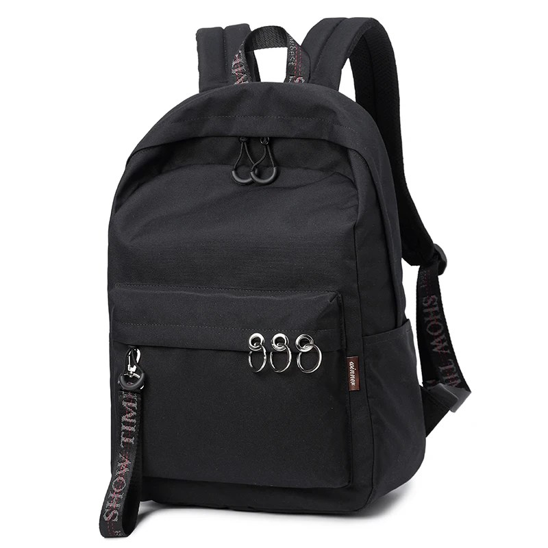 Водонепроницаемый женский рюкзак черный и розовый дорожная сумка для книг