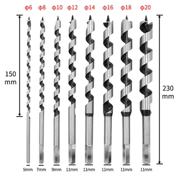 

8pcs Auger Bit Wooden box Hex Shank Wood Hole Cutter High carbon steel