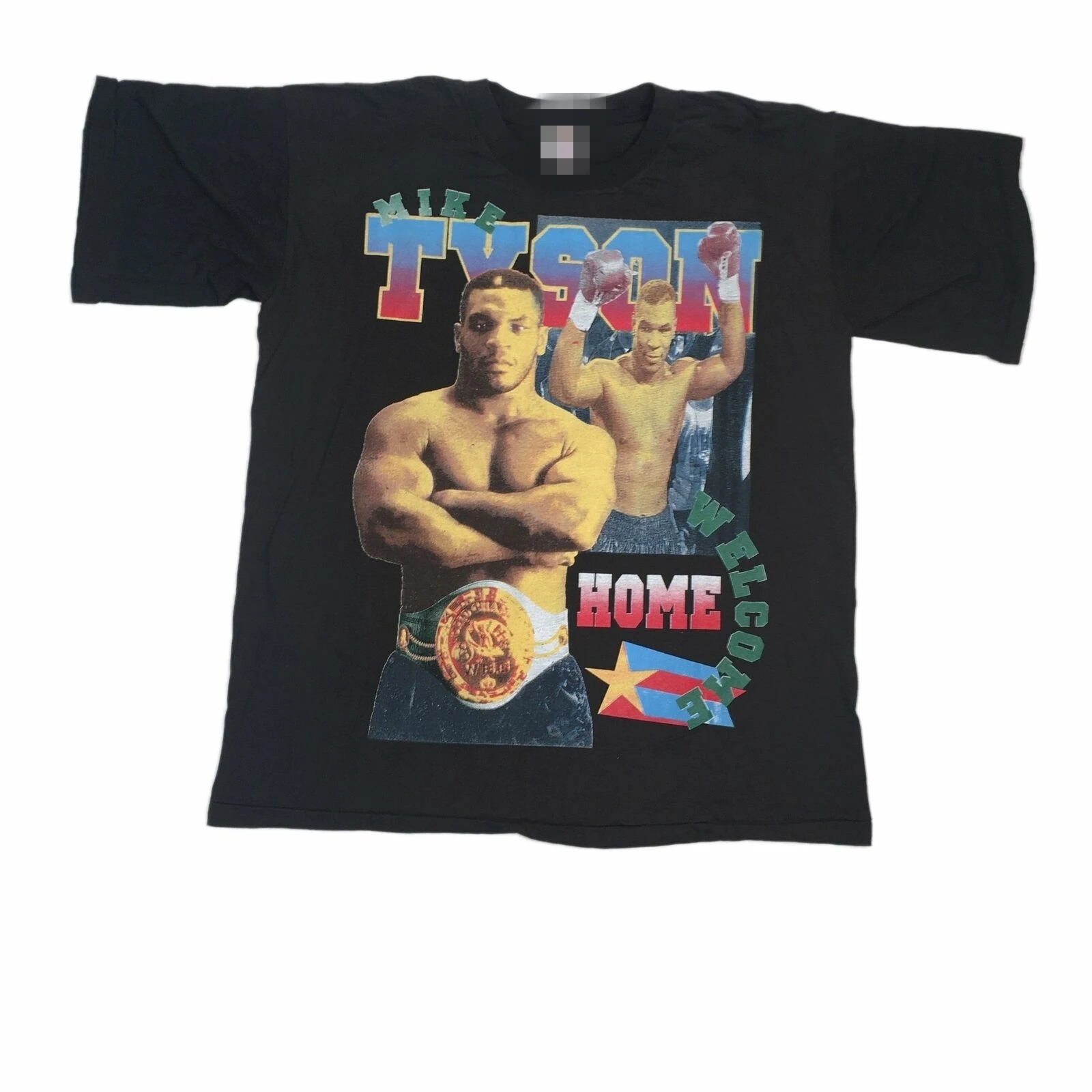 

Vintage mikke tyson "Welcome Home" T-Shirt The Champ Boxing 1990's suit hat color RETRO VINTAGE Classic t-shirt