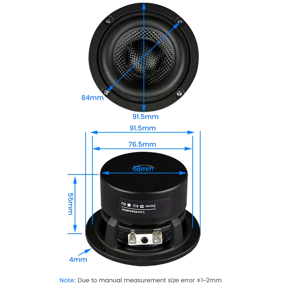 HiFi Power, Altifalante Baixo Médio, Home Theater, 4, 8, 30W, 3 