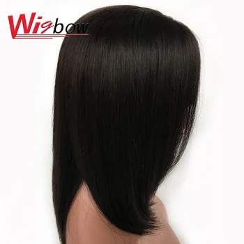 

Short Bob U Part Wig Straight Indian Human Hair Wigs Natural Color Lace Part Wig For Women 14 Inch Remy Hair Swiss Lace Wig Wigs