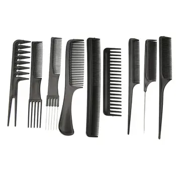 

9pcs/set Anti-static Hairdressing Comb Straight Hair Brush Hair Cutting Comb Hair Styling Tools Set