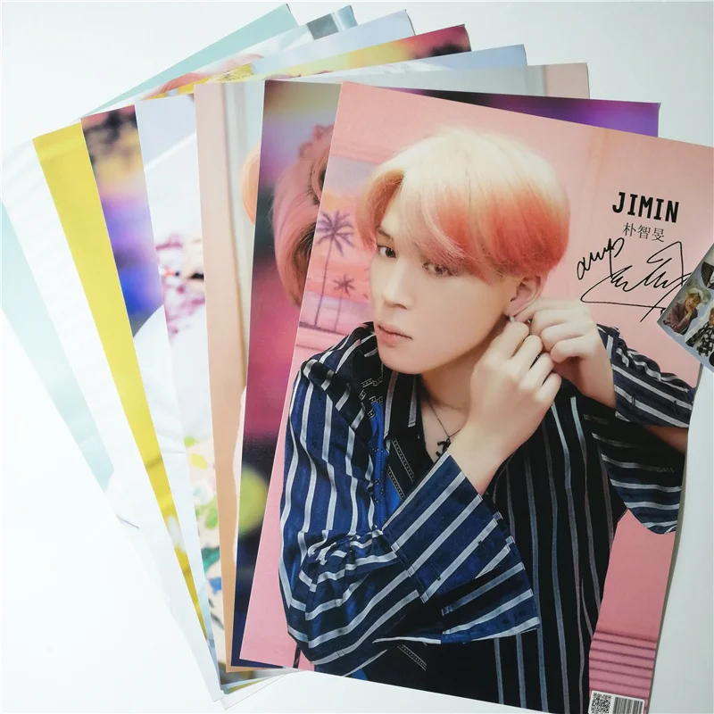 8*(42x29 см) Парк Джи Мин джимин kpop вокруг плакаты наклейки на стену подарок Bangtan мальчики