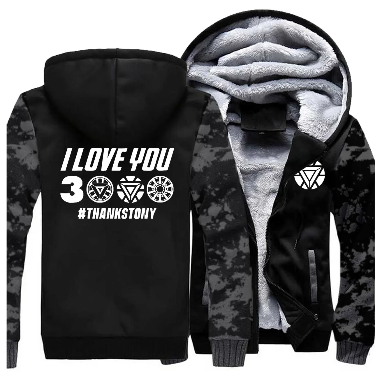 I Love You 3000 толстовки 2019 новые толстовки реглан мужская камуфляжная спортивная одежда с застежкой "молния" Мода Мстители Железный человек