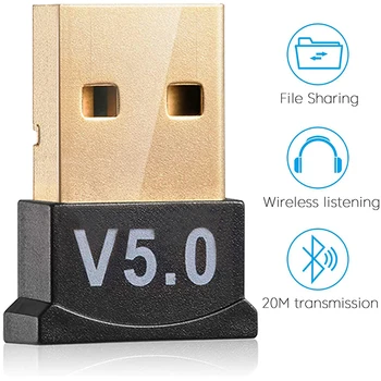 

USB Bluetooth 5.0 Adapter for PC Laptop WindowsXP/Vista7/8/10 Bluetooth Headset Mouse Keyboard Speaker SP99
