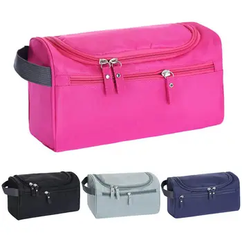 

Simple Pure Color Travel Makeup Bag Storage Bags Hand Hanging Wash Bag Multifunction travel Cosmetic Bag Women Makeup Pack /E