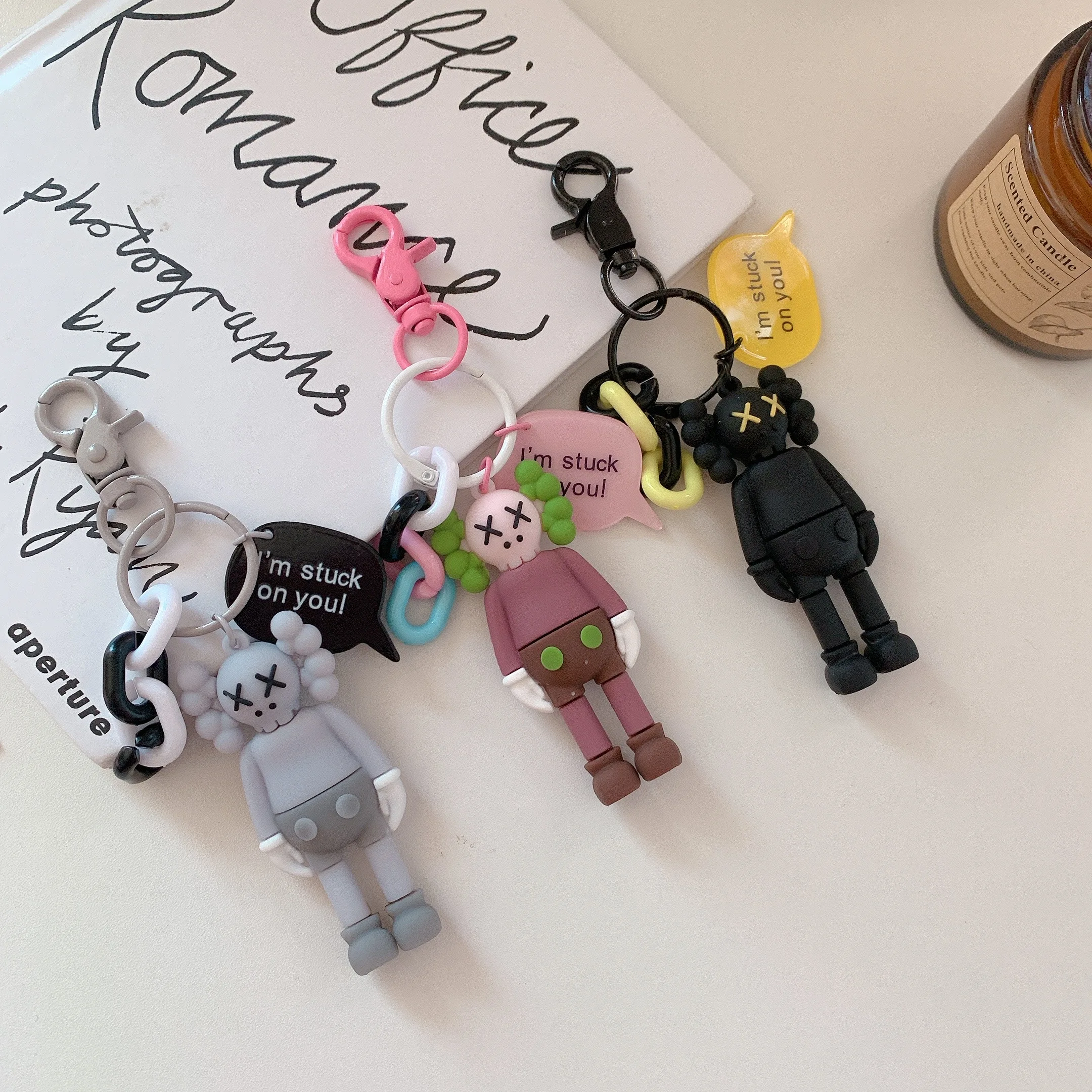 Doll Pendatn Bear Keychain Bag Phone Pendant Small Gift Bag Keychain Phone Lanyard Pendant Event Souvenirs