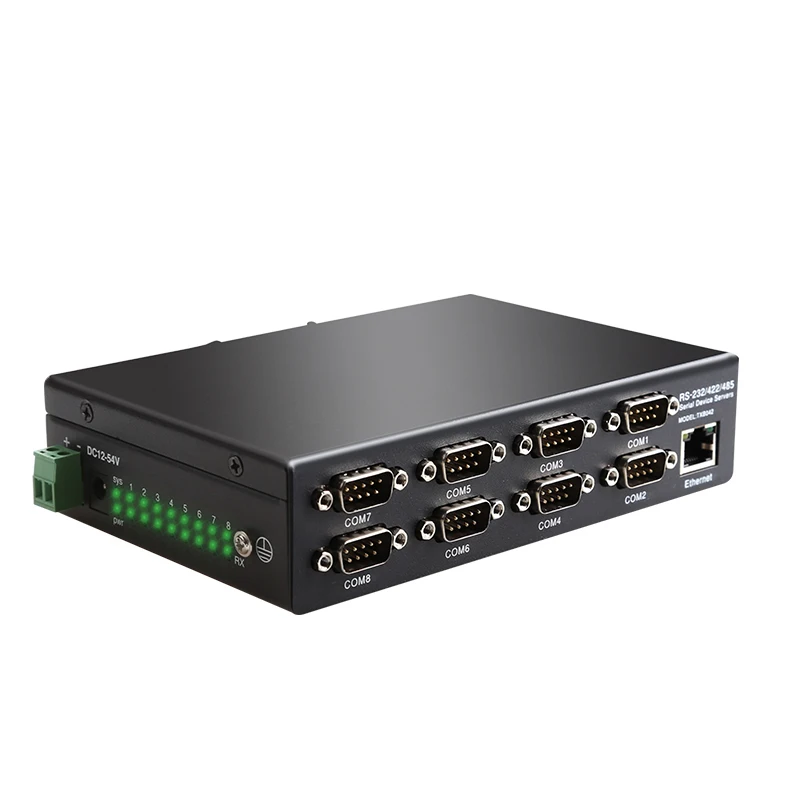 Серверный преобразователь с 8 портами последовательного устройства Ethernet на