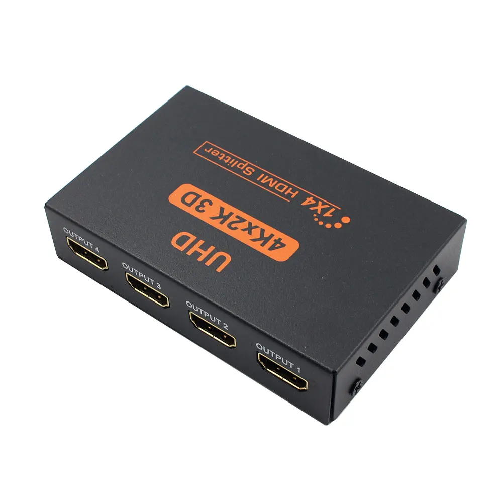 HD 4K HDMI сплиттер 1X4 порта 3D UHD 1080p 4K* 2K видео HDMI переключатель HDMI 1 вход 4 выхода концентратор ретранслятор усилитель