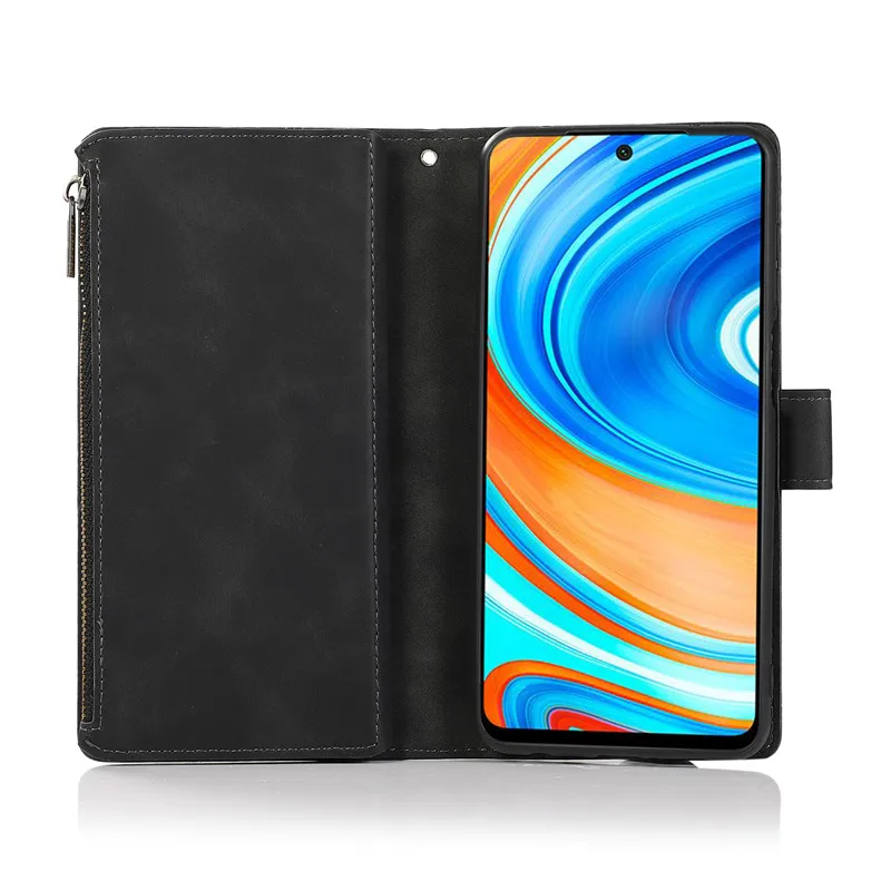 Retro Flip Leather Case For RedMi Note 11 Pro 10 10S 9S 9 8T 8 7 9A 9C 8A 7A Zipper Wallet Card Cover For XiaoMi POCO M3 Coque flip cover