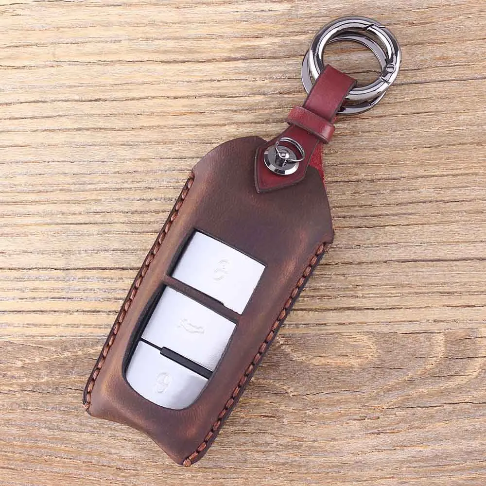 KEYYOU Высокое качество Натуральная кожа автомобильный брелок чехол для