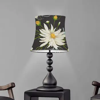 

Casual Modern Cloth Lamp Covers White Yellow Daisy Flower Prints Women Bedroom Lampshade Light Cover Shade Custom Dropshipping