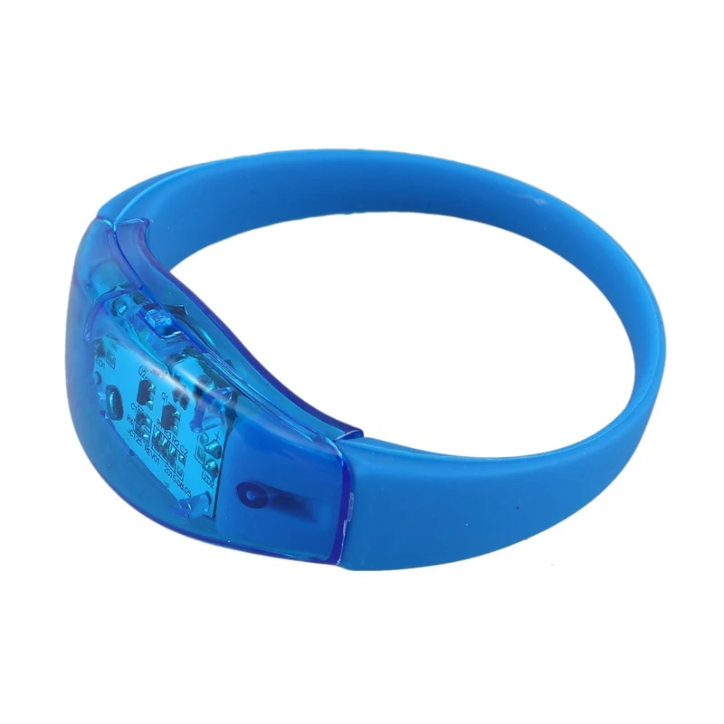 

Voice Activated Sound Control Led Intermittent Bracelet Band Night Club Main Color: Blue