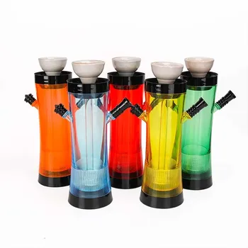 

MOONKING wholesale hookah cup charcoal plastic narghile transparent sheesha portable cup hookah shisha flavor with LED light