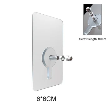 

10pcs/pack Large Bearing Traceless Sticker Strong No Hole Hook Screws Hanger Household Easy Install Anti Drop Wall Mounted Home