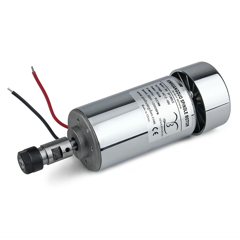 Spindle Engraving Machine Spindle Motor Air-cooling DC Motor 48V 200w/300w/400w/500w CNC Engraving Machine ER11 or ER16
