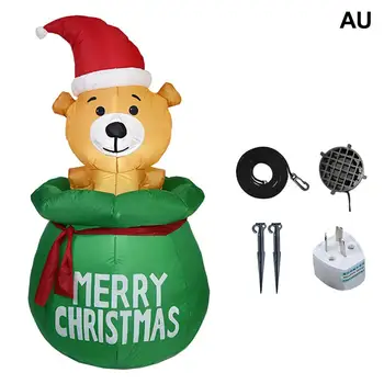 

Christmas Inflatable Cute Gift Yard Decoration LED Lights Decor Blow up Lighted Decor Lawn Inflatable for Outdoor Indoor Holiday