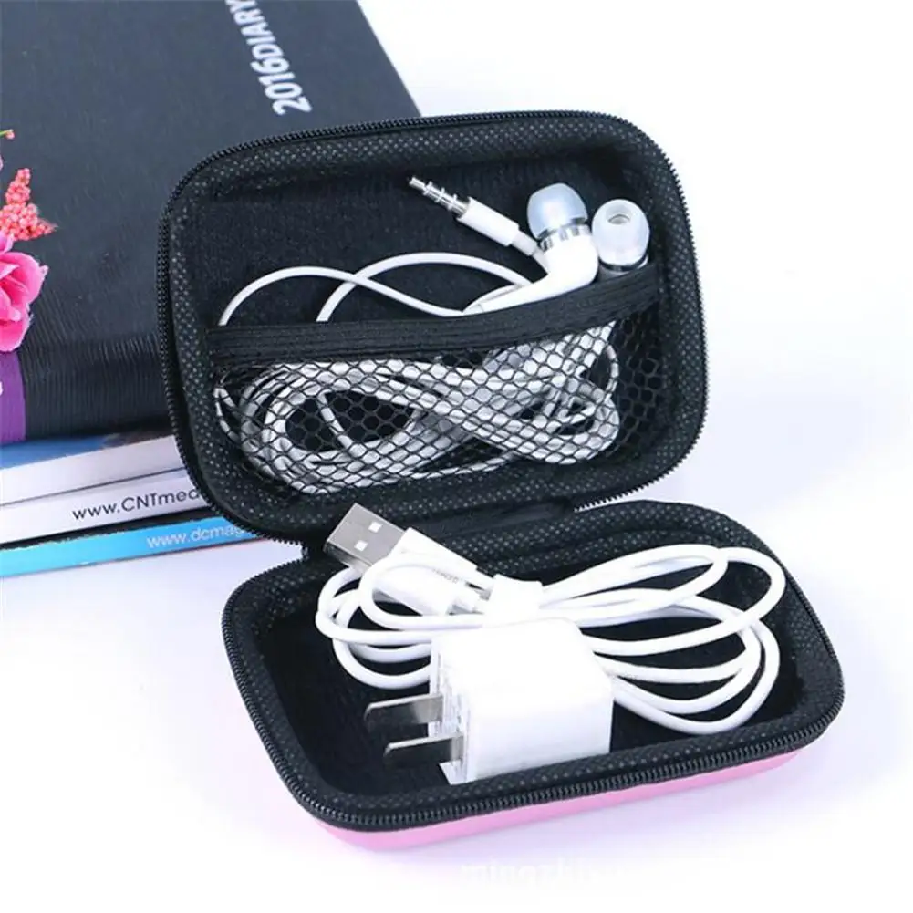 

HiMISS Storage bag pocket Outdoor Portable Data Cable Storage Bag Mobile Phone Line Headset Storage Box Zipper Wallt
