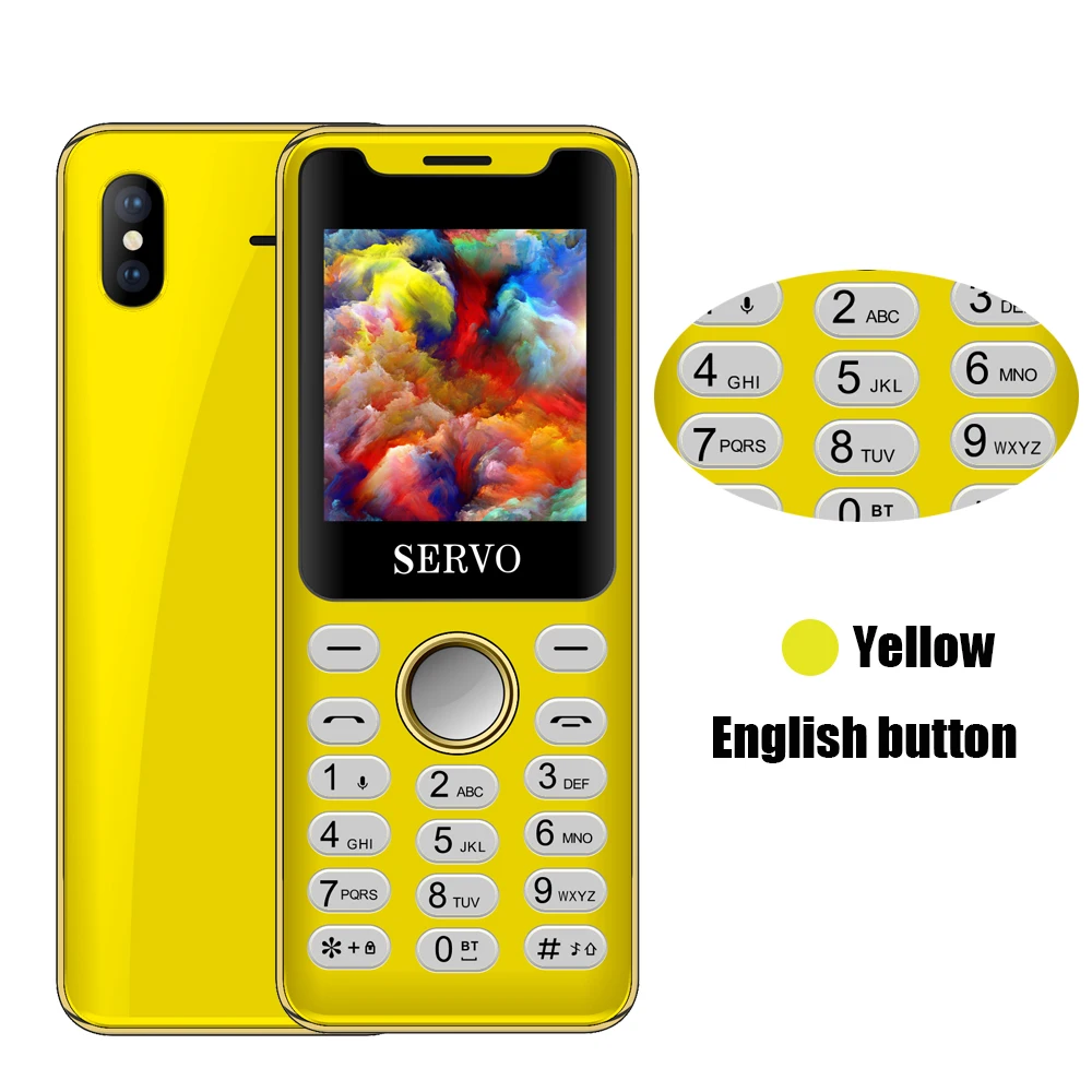 SERVO M26 маленькие мобильные телефоны 1,3 дюймовый HD экран Bluetooth Dialer Magic Voice One Key recorder Dual Sim мини-телефон Сотовый - Цвет: Yellow Eng Botton