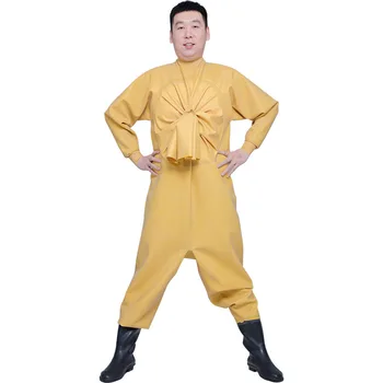 

Impermeable Rain Coat Thick Waterproof Jumpsuit Overalls Yellow Raincoat Fishing Pants Chubasquero Hombre Rain Gear AC50YY