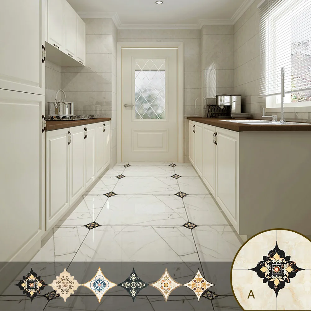 

21pcs/set Self Adhesive PVC Ceramic Tile Stickers Waterproof Wall Sticker Art Diagonal Floor Stickers Kitchen House Decoration
