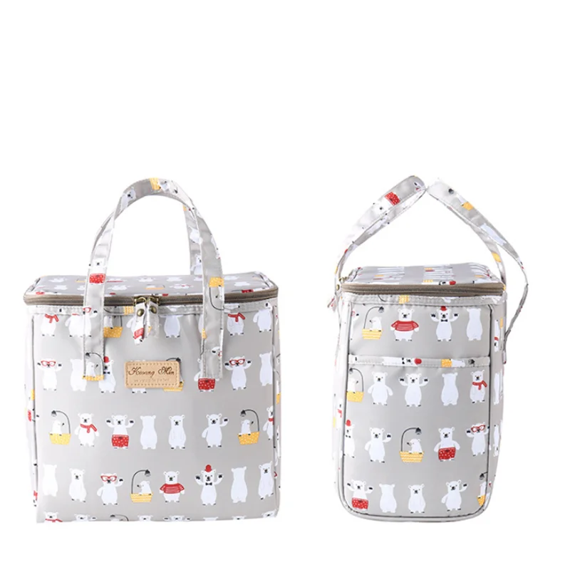 Large Capacity Portable Lunch Bag Fresh Keeping Insulated Tote Travel Waterproof Cool Food Lunch Storage Handbags