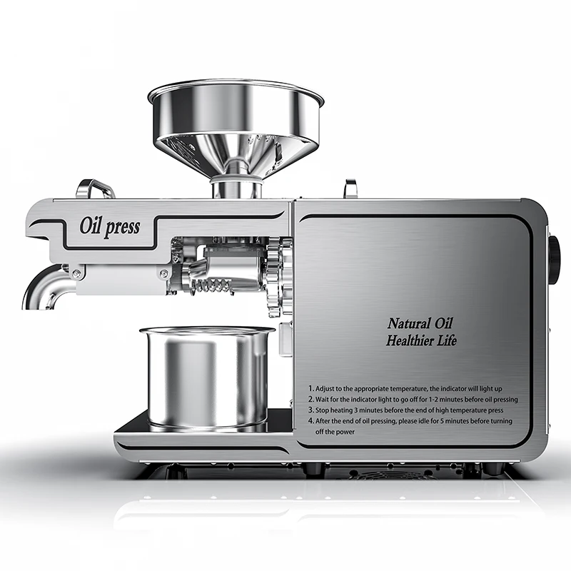Oil Machine 7-11kg /H Automatic Cold Press High Speed Oil Extractor Extraction Temperature Control Peanut Coconut Press Oil Press Machine