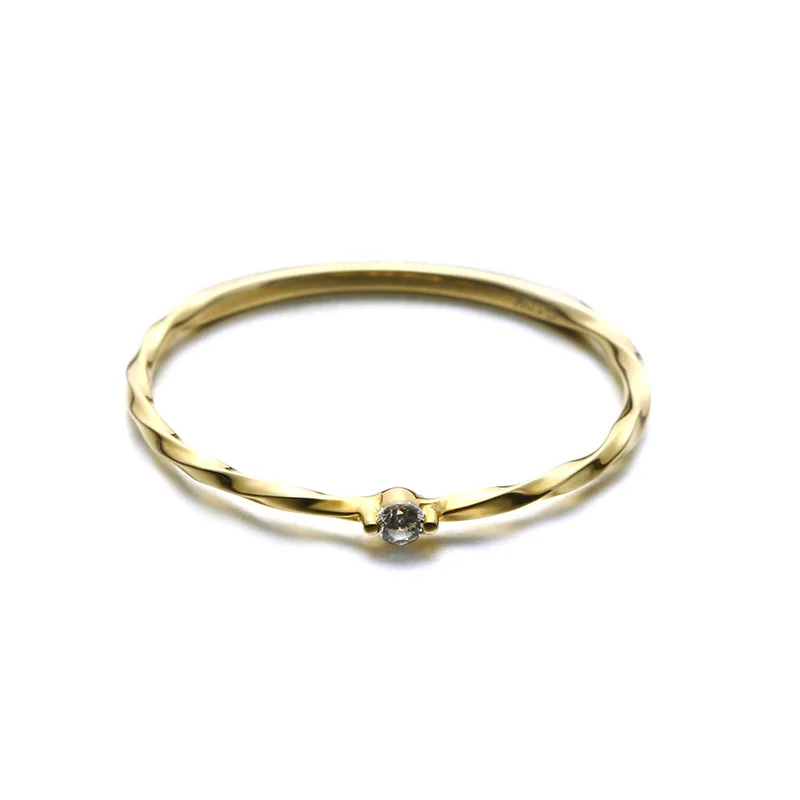 Изысканные кольца 9 к из чистого желтого твердого натурального золота с кристаллами для женщин и девушек, роскошные Exequisite полосы, хорошее офисное ювелирное изделие, подарок