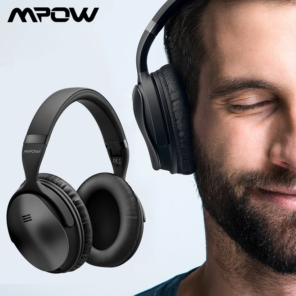 Оригинальный Mpow H5 Беспроводной Bluetooth наушники с микрофоном Active Шум отмена наушников с сумкой для ПК ТВ смартфон|headphones with mic|bluetooth headphonebluetooth headphones with mic | АлиЭкспресс