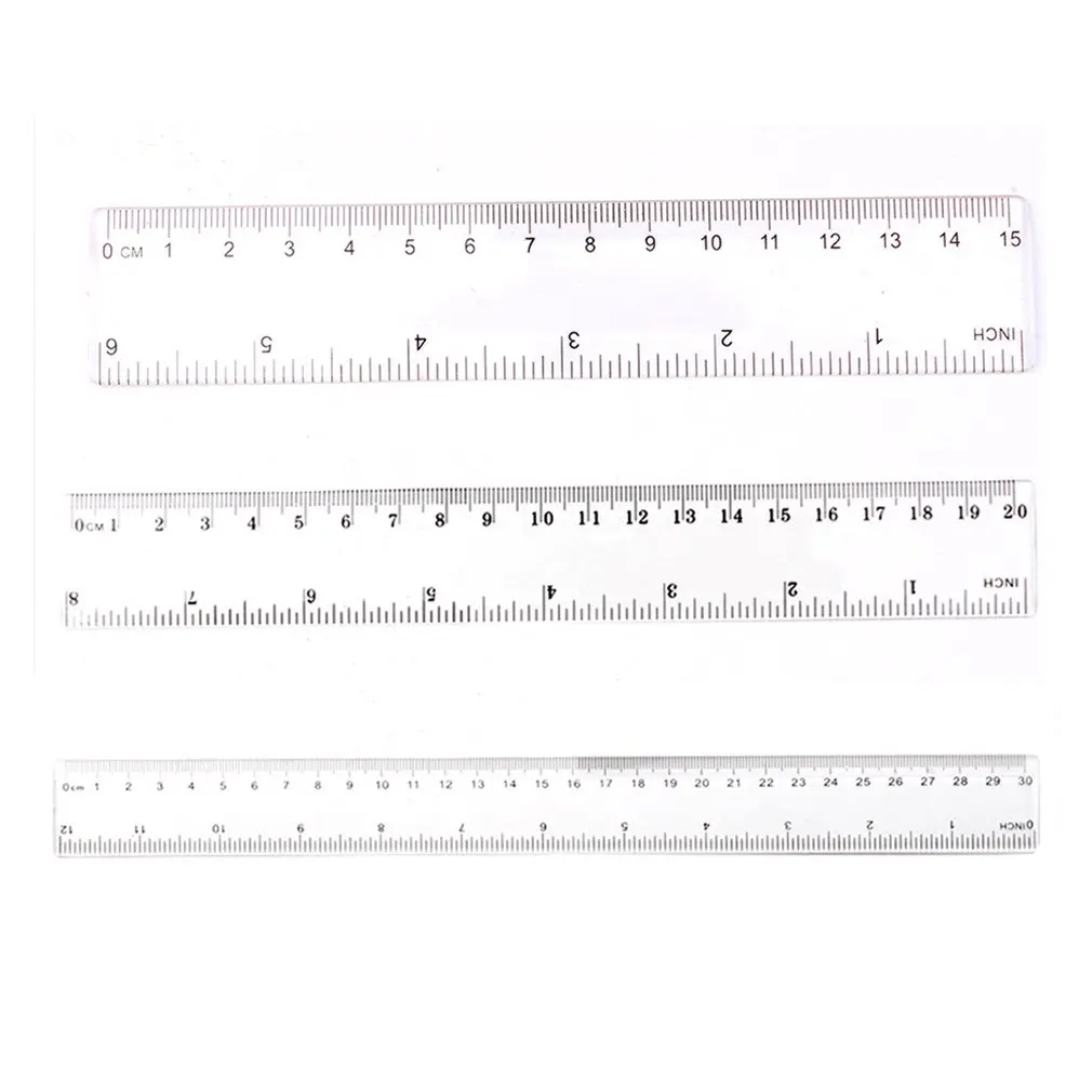 15Cm/20Cm/30Cm Plastic Ruler Advertising Ruler Transparent Student Ruler Student Ruler Measurement Tool