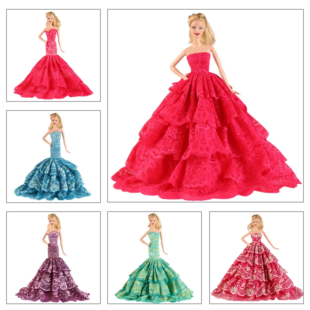 Barbie Clothes Wedding Evening Ball Gown Princess Dress For Blythe Hand Made High Quality Doll Accessories 30cm | Игрушки и хобби