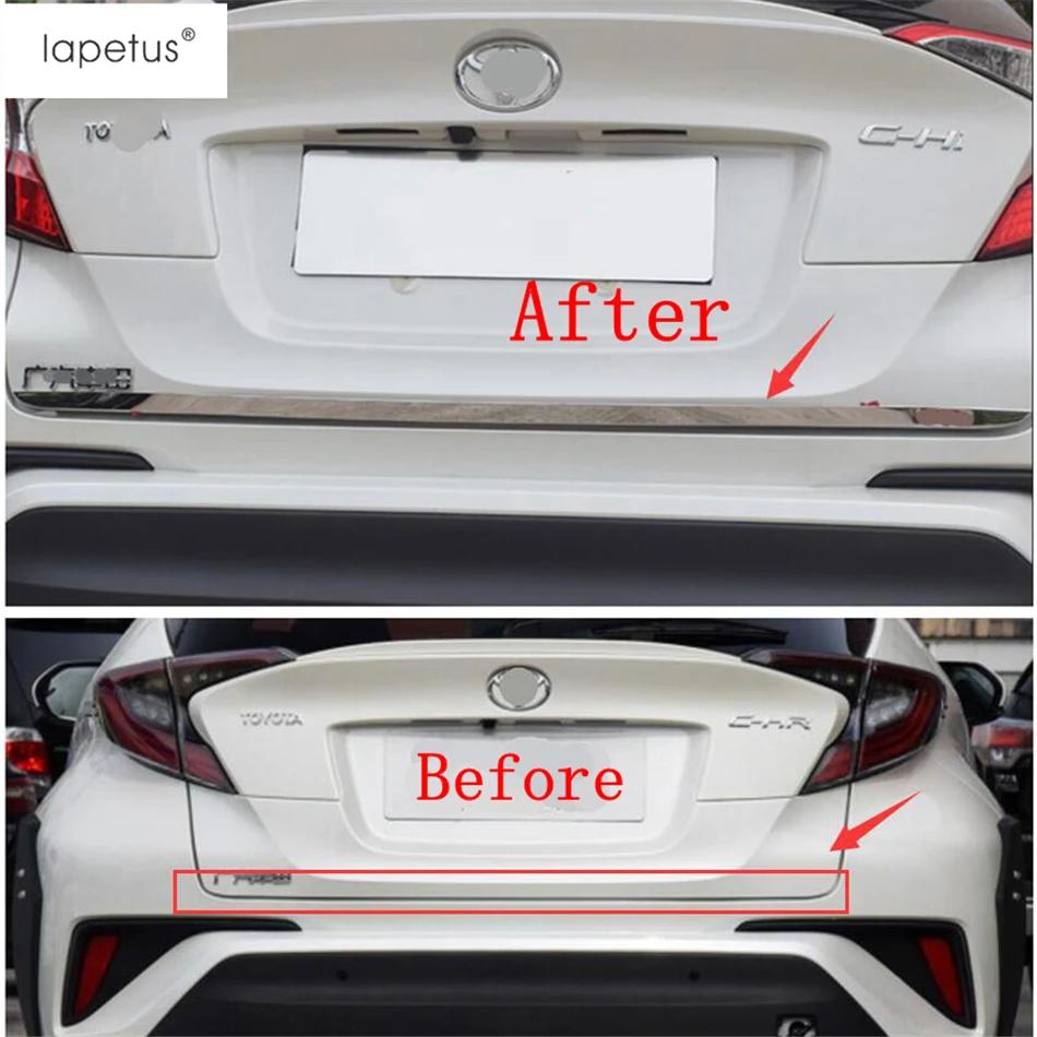 Аксессуары Lapetus подходят для Toyota C-HR CHR- Задняя Крышка багажника отделка двери молдинг загрузки гарнир рамка Крышка