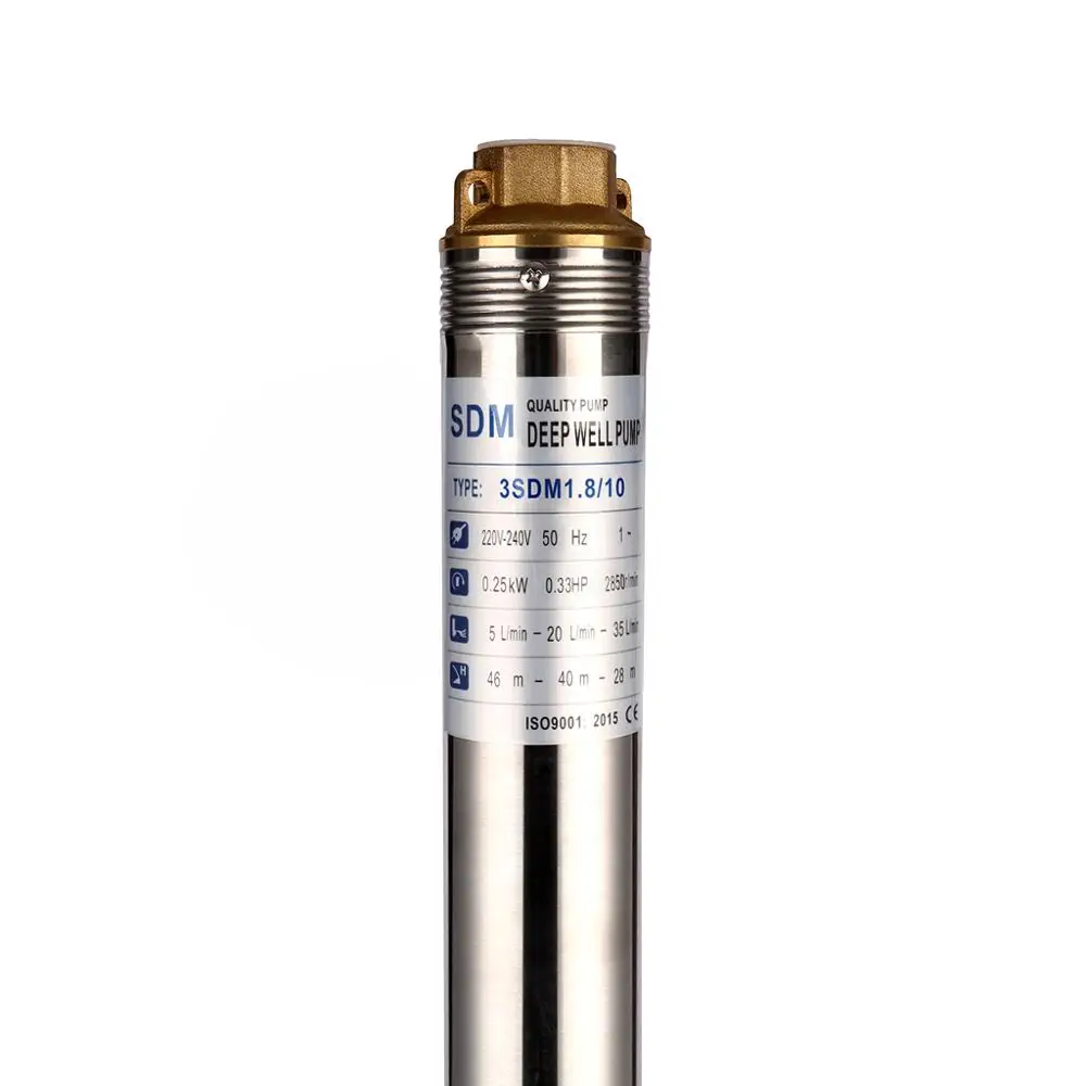 US $111.79 SHYLIYU 3 Inch 033Hp Deep Well Submersible Pump 220V 10 Impeller 39m Lift Water Stainless Steel Vertical Centrifugal Pump 1